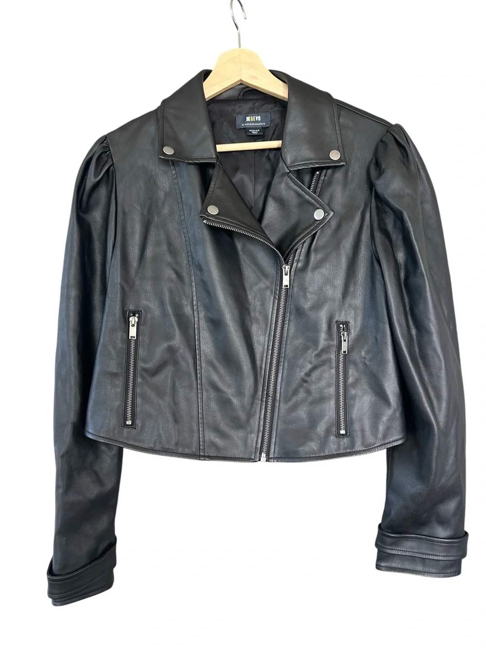 Maeve Faux Leather Femme Moto Jacket - Picture 6 of 13